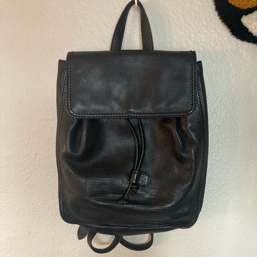Vintage Genuine Leather Lancel Paris Mini Backpack Purse